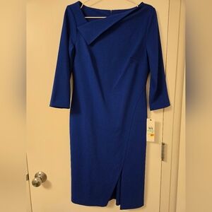 NWT Calvin Klein Royal Blue 3/4 Sleeve Dress